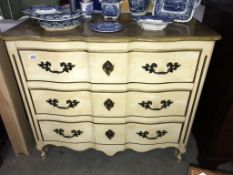 A French style three drawer chest.