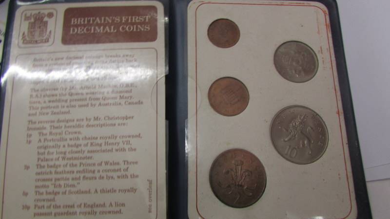 Two Coinage of Great Britain and Northern Ireland sets and Two Britain's First Decimal coin sets. - Image 2 of 3