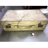A vintage pigskin suitcase
