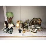 A mixed lot including Wade Whimsies, Sylvac, Capodimonte & Goebel etc.