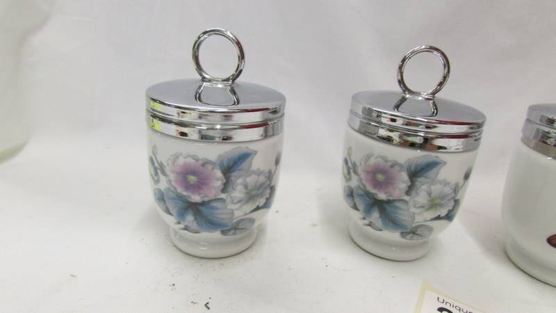 Four Royal Worcester egg coddlers with instructions for use. - Image 2 of 5