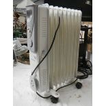 An electric heater.