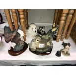 A collection of animal figures including Royal Doulton, Border fine arts,