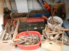 A large quantity of assorted tools.