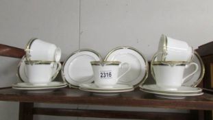 15 pieces of Royal Doulton "Forsyth" pattern tea ware.