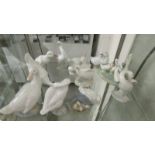 Nine Lladro/NAO duck figures and one other.