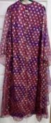 John Charles printed chiffon Kaftan style evening gown size 14