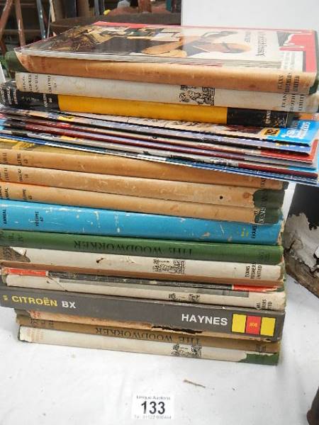 A quantity of books relating to wood turning etc.