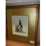A gilt framed silhouette of Lord John Russell, 32 x 37 cm.