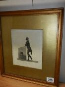 A gilt framed silhouette of Lord John Russell, 32 x 37 cm.