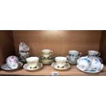 A Queen Anne 13 piece part tea set,