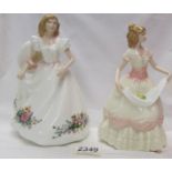 Two Royal Doulton figurines - Joanne HN 3422 and Nicole HN 3421.