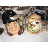 A Royal Doulton D6531 Gone Away character jug & a Carlton ware John Peel tankard (non musical)