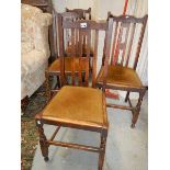 A set of 4 dining chairs.