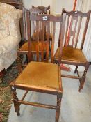 A set of 4 dining chairs.