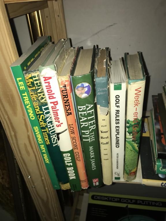 3 shelves of golf related books. - Image 3 of 5