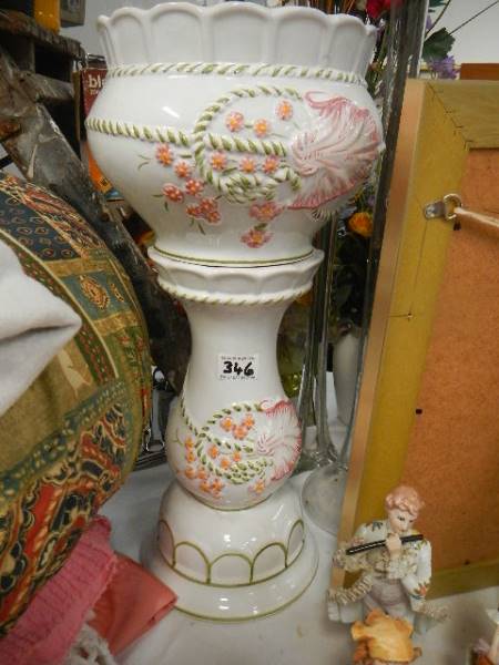 A 1970's jardiniere on stand in good condition.