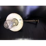 A 1930's Industrial outdoor light with original enamel and glass.
