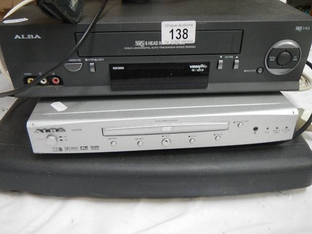 A television on stand with video and DVD player, in working order. - Image 2 of 4