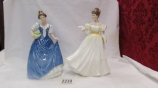 Two Royal Doulton figurines - Kathleen HN3609 and Helen HN3601.