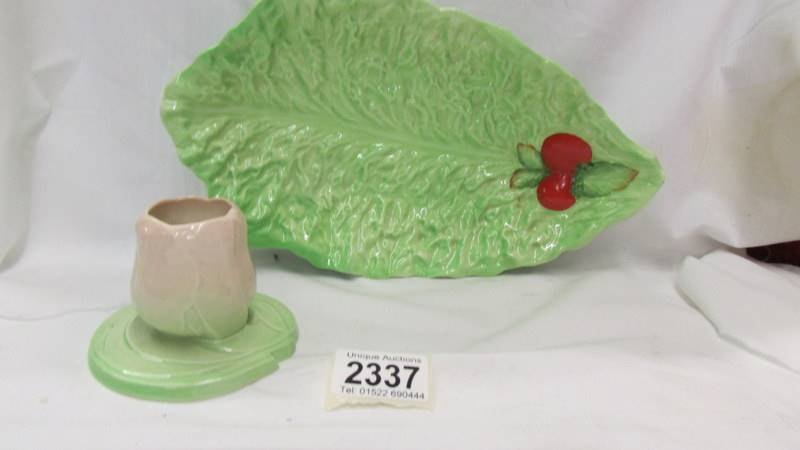 A Carlton ware cup and saucer and two other pieces of Carlton ware. - Image 4 of 4