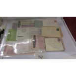 A collection of various bank cheques etc.