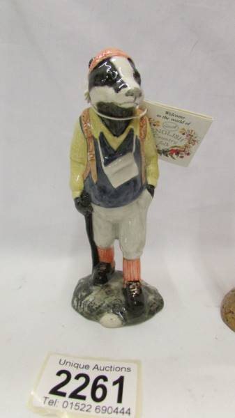 Three Beswick figurines - Huntsman Fox, Fisherman Otter and Hiker Badger. - Image 4 of 7