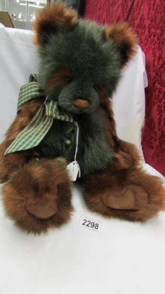 A Charlie bear "Wotsit" (with bag.