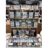 A large collection of vintage tape cassettes,