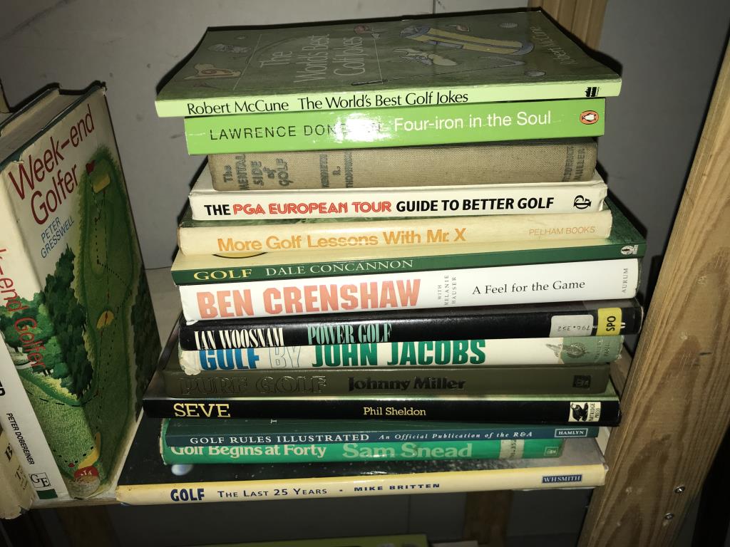 3 shelves of golf related books. - Image 4 of 5