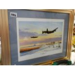 A print entitled 'Lincolnshire Winter 1943' by Keith Arnold.