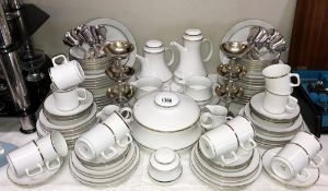 A 94 piece 'Eschenbach' Bavarian dinner & tea set including 6 silver plate dessert dishes & 6