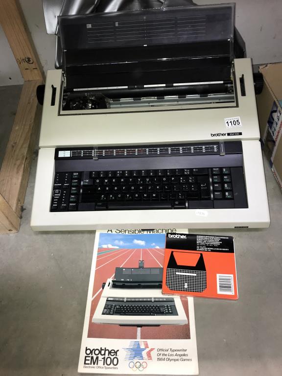 A Brother EM100 electric typewriter