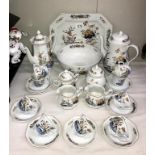 A 28 piece Wedgwood 'Lotus' coffee set with large meat platter & large bowl etc.