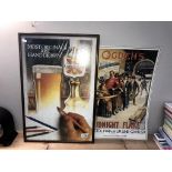 A framed Castle Eden Ale advertising print and 1 other