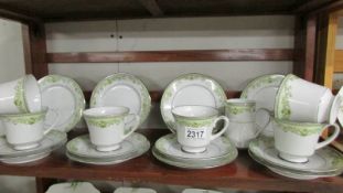 19 pieces of Noritake "Raleigh" pattern tea ware.