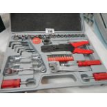 A new tool kit with spanners, ring spanners etc.