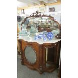 A good Victorian mahogany credenza with mirror back and marble top.