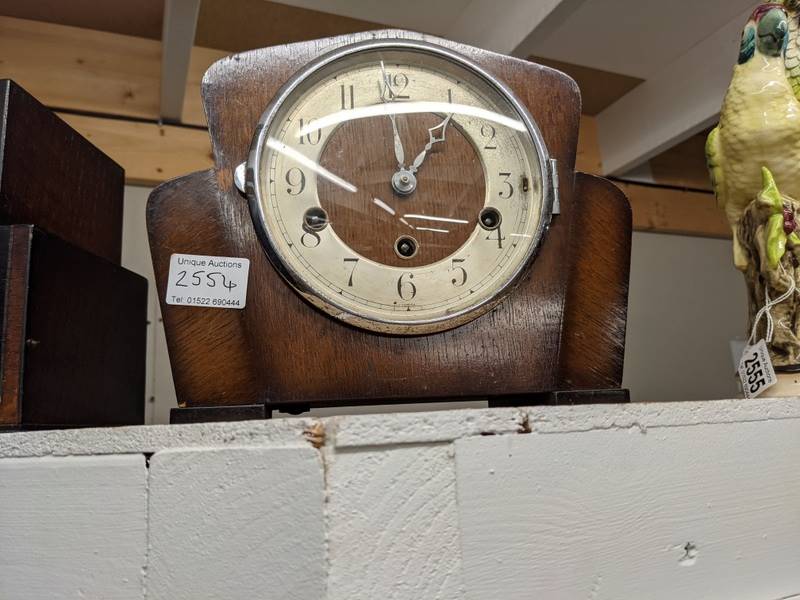 A 1930's mantel clock and one other. - Image 3 of 3