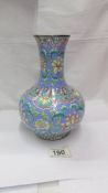 A Peking enamel vase, 19th century in late Ming style.