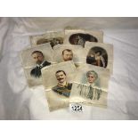 A quantity of vintage silk postcards