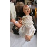 A vintage English doll, a/f.