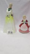 Two Royal Doulton figurines - Springtime HN3033 and Valerie HN2107.