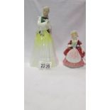 Two Royal Doulton figurines - Springtime HN3033 and Valerie HN2107.