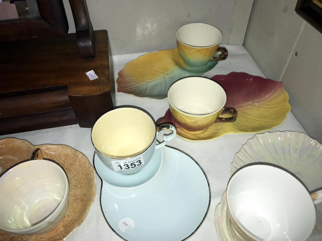 A quantity of vintage sandwich plates with cups - Image 2 of 4