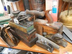 A good lot of wood working planes etc.