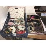 3 trays of assorted costume jewellery