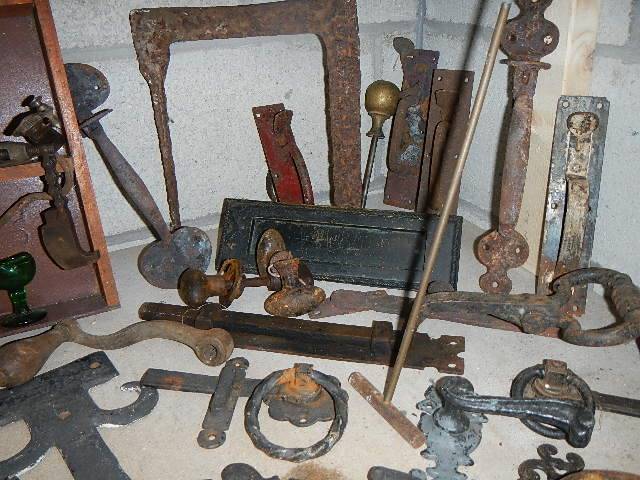 A large lot of metal gate hinges, handles etc. - Image 2 of 3