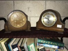 A Garrard oak mantle clock & 1 other