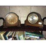 A Garrard oak mantle clock & 1 other